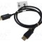 Cablu DisplayPort Goobay 1m negru, mufă DisplayPort, dublu ecranat, suport 8K HDR