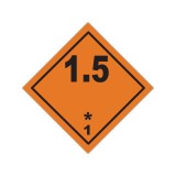 Autocolant ADR 1.5 Substanțe Explozive Insensibile cu Pericol de Explozie &icirc;n Masă