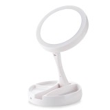 Oglinda cosmetica cu iluminare, lupa, marire 10x, LED, rotativa 180 grade,