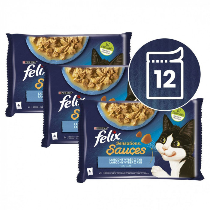 Pockets FELIX Sensations Sauces cod, sardine 12 x 85 g