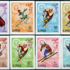 AJMAN, GRENOBLE - SERIE COMPLETĂ MNH IMPERF.