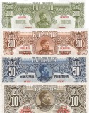 Reproduceri Bancnote Romania: 10, 50, 200, 2000 Lei, 1920, Ferdinand. Colectie Bancnote Lei Vechi Romania