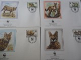 Burundi-WWF, feline-set complet FDC