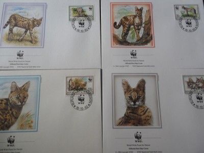 Burundi-WWF, feline-set complet FDC foto