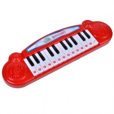 Instrument muzical de jucarie, model orga cu 24 clape, rosu, 34&amp;amp;#215;10 cm foto