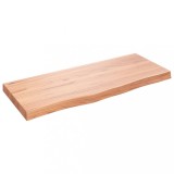 Cumpara ieftin Raft de perete maro deschis 100x40x(2-6) cm lemn stejar tratat