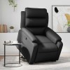 VidaXL Fotoliu rabatabil cu ridicare, negru, piele ecologică 3205042