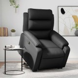VidaXL Fotoliu rabatabil cu ridicare, negru, piele ecologică 3205042