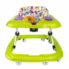 Premergator pentru copii cu scaun reglabil si roti pivotante, vernil