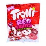 Jeleuri fructe rosii dulci acrisoare Red Fruits Mini Rings Trolli 100g MGR29059