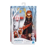 Papusa Anna Frozen 2 cu par lung pentru impletit si accesorii