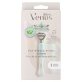 Set aparat de ras pentru zona intima + Rezerva Venus Satin Care, 1 bucata, Gillette