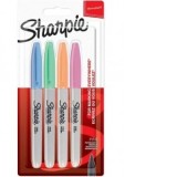 Set marker permanent Papermate, Sharpie, 4 culori, pastel