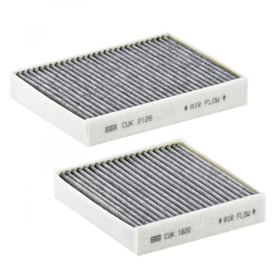 Set filtre habitaclu Carbon Activ Mann pentru Citroen C3 II III, C4 Cactus, DS3 foto