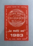 Calendar 1983 club sportiv Dinamo