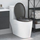 Capac WC cu eliberare rapidă &icirc;nchidere lentă antracit duroplast