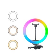 Lampa Circulara eLIVE JY-14RGB PRO, Tip Ring Light 26cm, 170cm, 26 Moduri