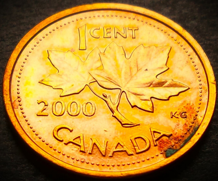 Moneda 1 CENT - CANADA, anul 2000 * cod 4052 A
