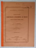 DESPRE CHIMIOTERAPIE SI TRATAMENTUL LUI EHRLICH APLICAT LA BOALELE SISTEMULUI NERVOS de Dr. GH. MARINESCU , 1911