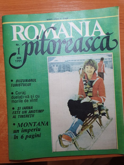 romania pitoreasca ianuarie 1991-art. si foto predeal,savarsin,muntii retezat