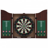 Placa de darts profesionala din sisal, cu dulap si 6 sageti GartenMobel Dekor