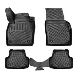 Covorase Auto Tip Tavita Cauciuc Toyota Corolla Cross 2022-2024, Negre, Fata+Spate, ALM, Presuri Interior