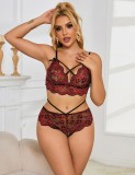 Set Eross Lace Cross Decoration XS/S Rosu