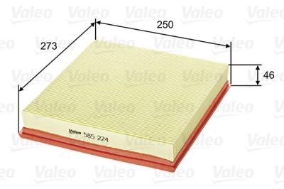VALEO 585224 Filtru aer foto