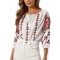 Bluza dama tip ie R25 alb/albastru , marimea 3XL