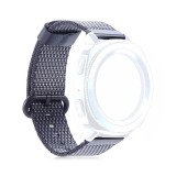 Curea material textil, compatibila Huawei Watch GT 2 46mm, telescoape Quick Release, 22mm, Negru/Argintiu, Very Dream