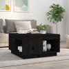 VidaXL Măsuță de cafea, negru, 60x61x32,5 cm, lemn masiv de pin
