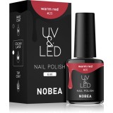 NOBEA UV &amp; LED Nail Polish unghii cu gel folosind UV / lampă cu LED glossy culoare Warm red #25 6 ml