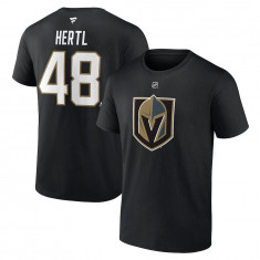 Vegas Golden Knights tricou de bărbați #48 Tomáš Hertl Black Authentic Stack Name &amp; Number - XXL