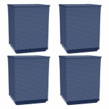 Cumpara ieftin Jardiniere, 4 buc., albastru gri, 30x30x37 cm, polipropilena