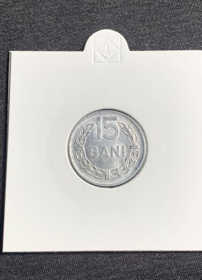 Moneda 15 bani 1975 RSR foto