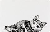 Cumpara ieftin Suport masa pentru pisici 44 x 28 cm, Alb Negru, 24788