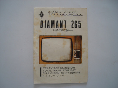 Reclama la televizorul Diamant 265 foto