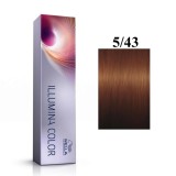 Wella Professionals, Illumina Color, Vopsea permanentă de păr, 5/43 Light Chestnut Golden Red, 60 ml