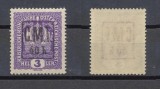 Ocupatia romana in Kolomeea 1919 sursarj CMT violet original 40h pe 3h stema MNH