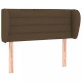 Cumpara ieftin Tablie de pat cu aripioare maro inchis 93x23x78/88 cm textil