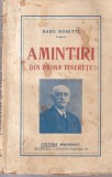 Radu Rosetti - Amintiri din prima tinerete, Carte veche, Editia 1927, Brosata, 252 pagini, 13x20 cm