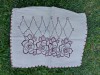 Fata de perna veche taraneasca, cusatura broderie de mana pe panza de canepa, model cu flori, vechi, vintage, Ro