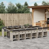 VidaXL Set mobilier de grădină cu perne 13 piese gri deschis poliratan 3211127