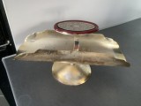 Deosebit suport/platou pentru prăjituri argintata, marcata Furfaro Regali, made in Italy, stare perfecta, de colectie/decor.