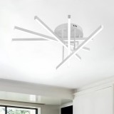 Lustra LED cu Telecomanda GIO, 68W, 5 Elemente, Lumina Rece/Clada/Neutra, Dimabila, Alb ModernLight Concept