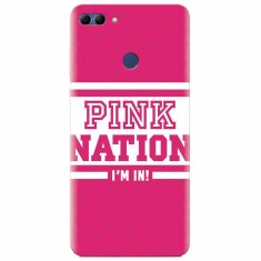 Husa silicon pentru Huawei Y9 2018, Pink Nation foto