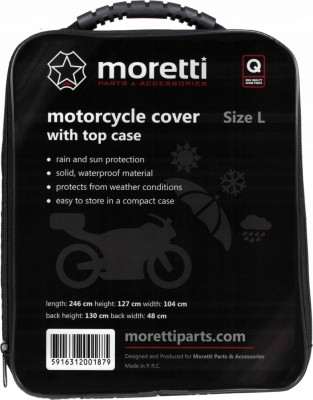 Prelata moto impermeabila, pentru motociclete cu top case, marime L Cod Produs: MX_NEW POKMOR003 foto