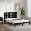 VidaXL Cadru de pat, negru, 140x190 cm, lemn masiv de pin