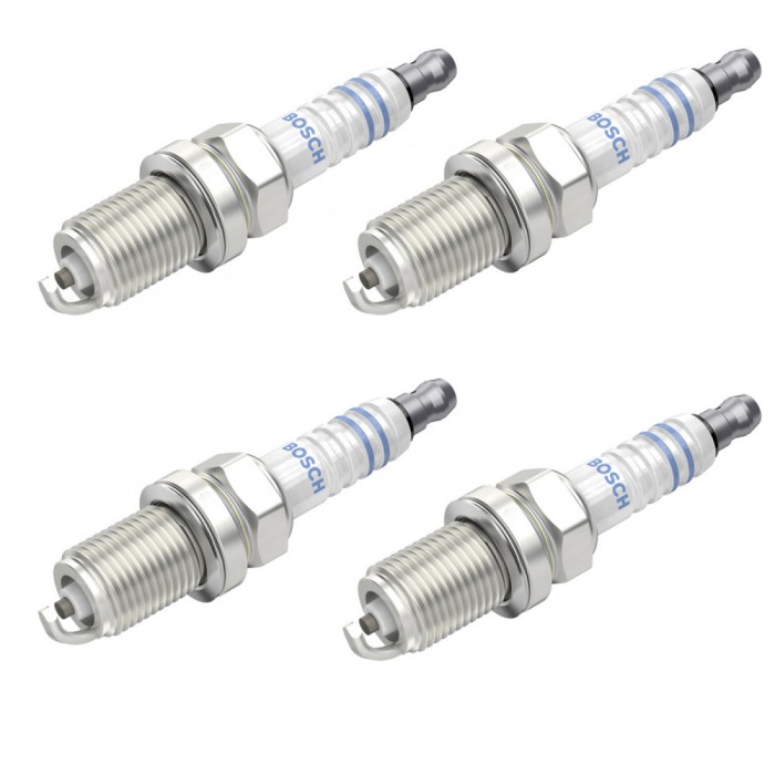 Set 4 bujii scanteie Bosch pentru Hyundai Elantra, i10, i20, i30, Sonata, Tucson, Kia Carens, Ceed, Mazda 3,
