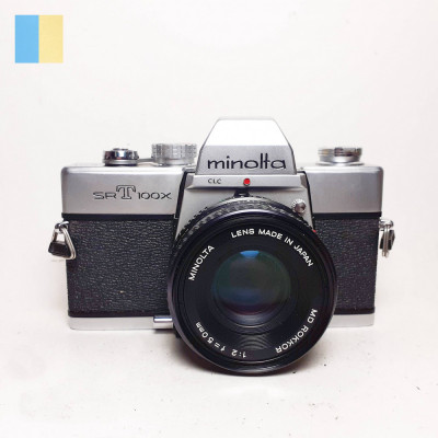Minolta SR-T 100X cu obiectiv Minolta MD Rokkor 50mm f/2 foto